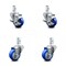 Service Caster 3.5 Inch Blue Polyurethane Wheel Swivel 7/8 Inch Square Stem Caster Brake, 2PK SCC-SQ20S3514-PPUB-BLUE-TLB-78-2-S-2 - alternate 3